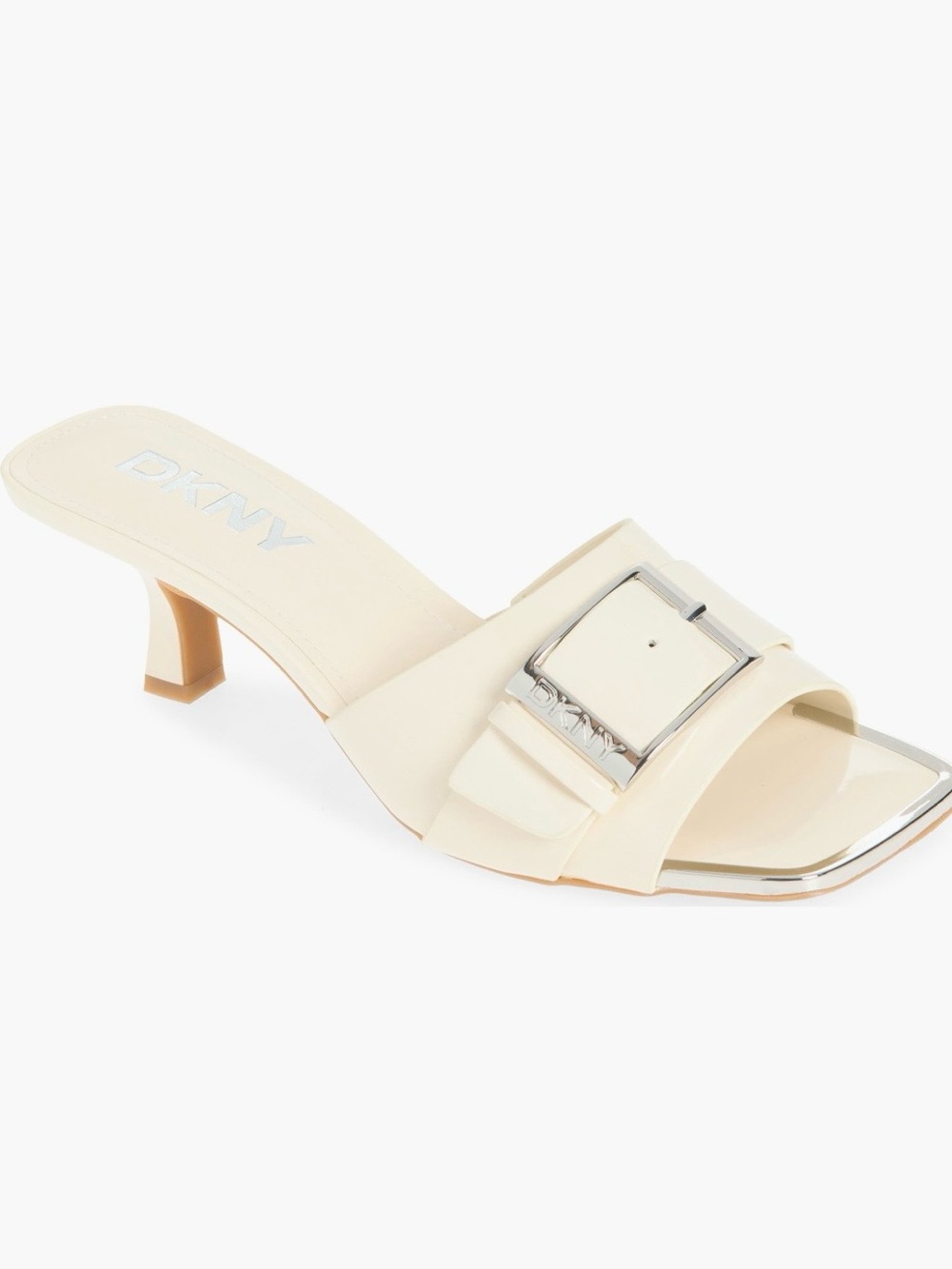 DKNY Jazara Champagne Slide Patent Sandal